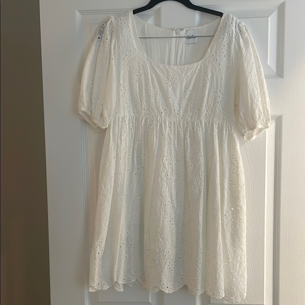 Lola Cream Puff Sleeve Jumpsuit Relaxed Style